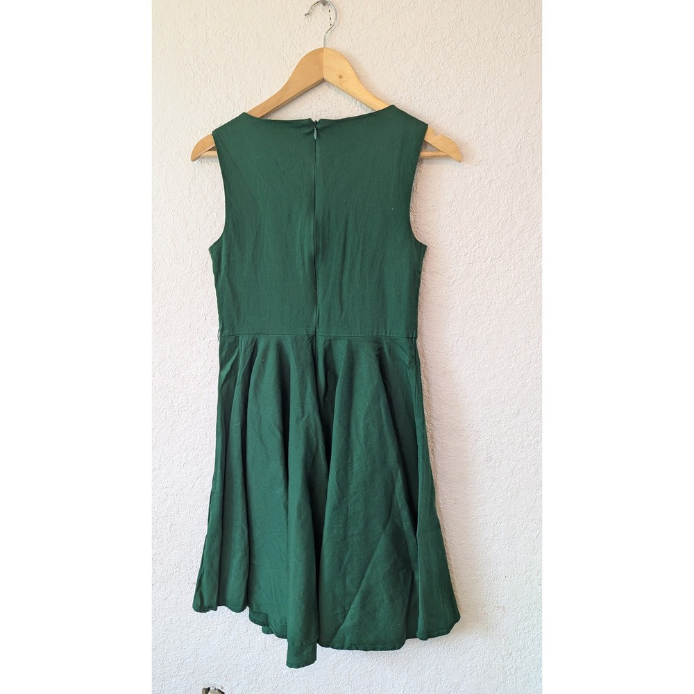 Grace Karin Womens Forest Green Fit and Flare Sleeveless Skater‎ Dress Size M - Picture 3 of 8